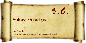 Vukov Orsolya névjegykártya