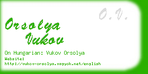 orsolya vukov business card